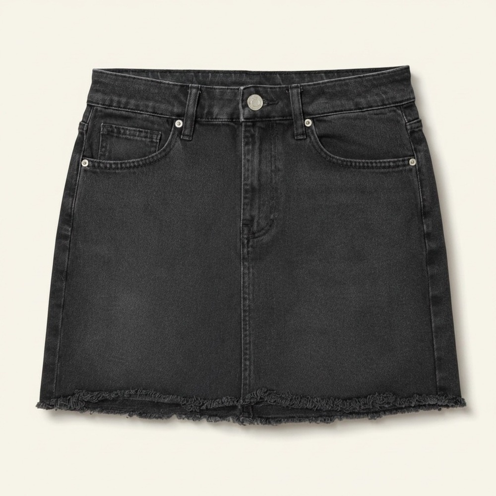 PacSun Y2K Grunge Hi-Rise Black Denim Mini Skirt Size 25 (US 2)